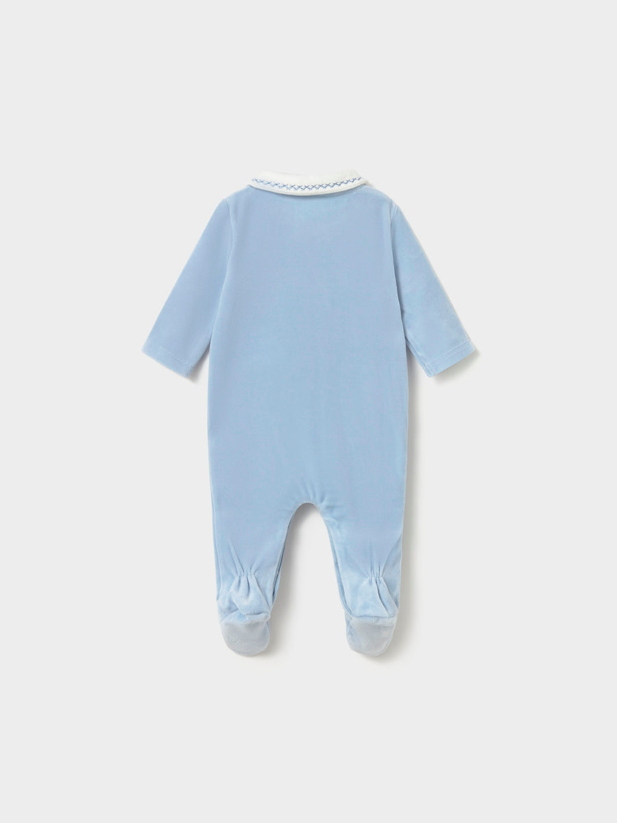 Babygrow tundosado gola Azul céu (Celeste)  para Bebé Menino - Mayoral