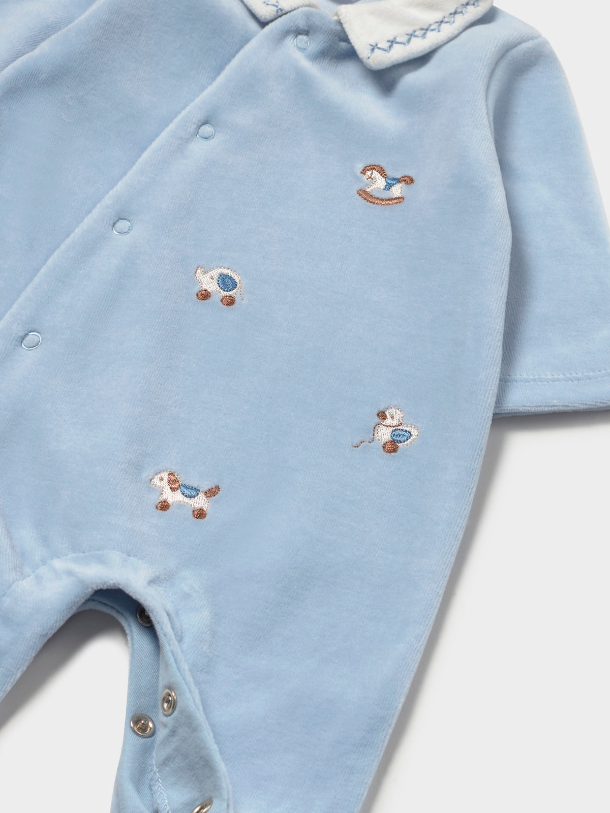 Babygrow tundosado gola Azul céu (Celeste)  para Bebé Menino - Mayoral