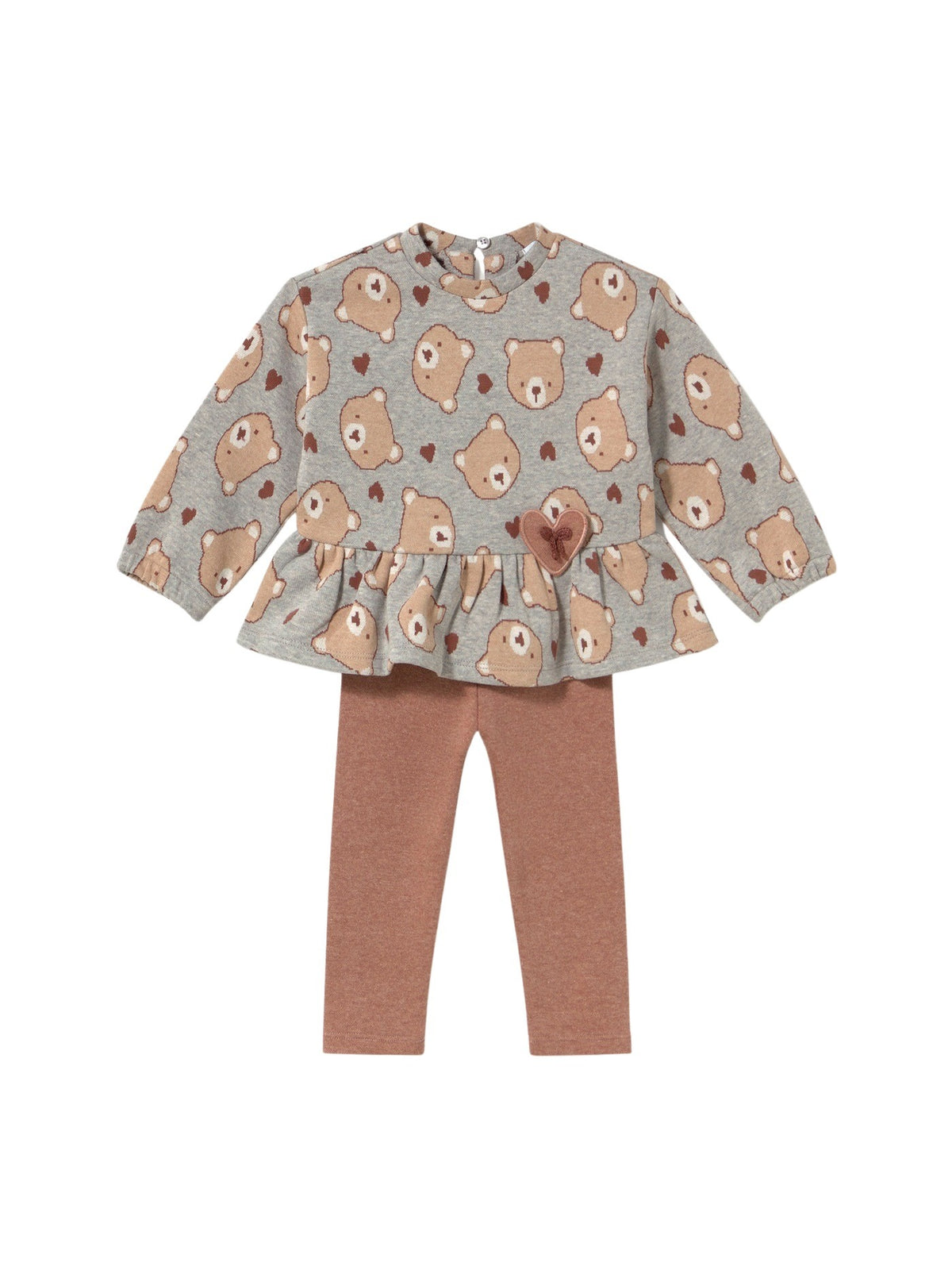Conj. leggings jacquard Cinza vig (Cinza)  para Bebé Menina - Mayoral