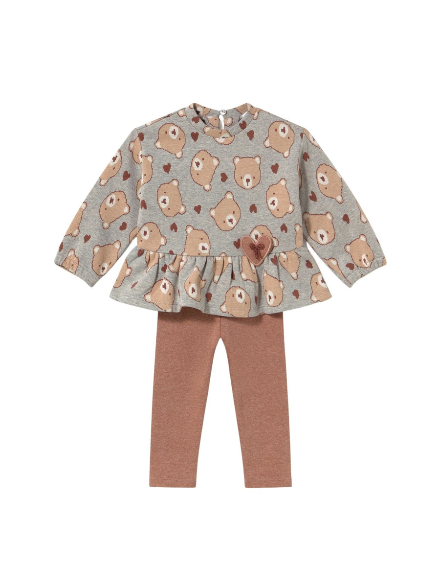 Conj. leggings jacquard Cinza vig (Cinza)  para Bebé Menina - Mayoral