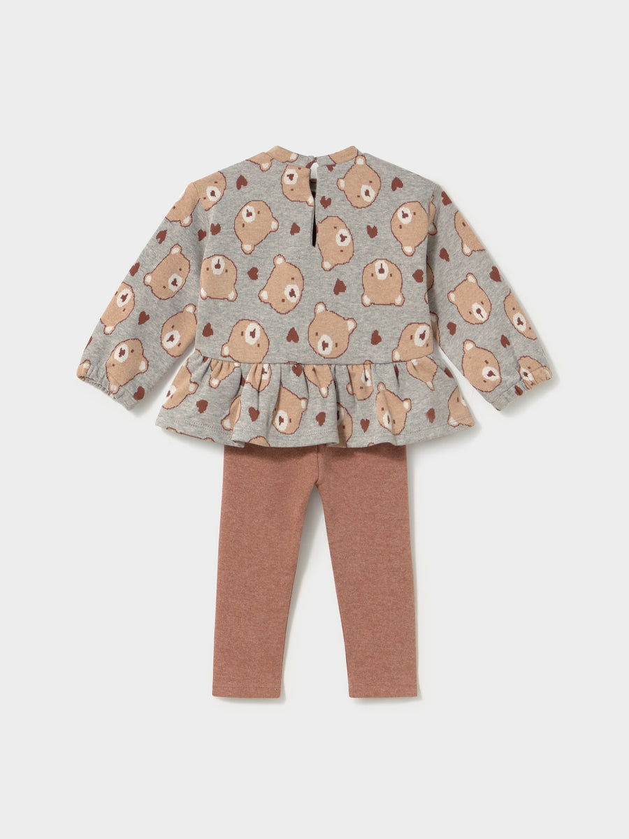 Conj. leggings jacquard Cinza vig (Cinza)  para Bebé Menina - Mayoral