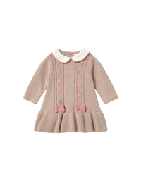 Vestido tricot Moca vig (Castanho Claro)  para Bebé Menina - Mayoral
