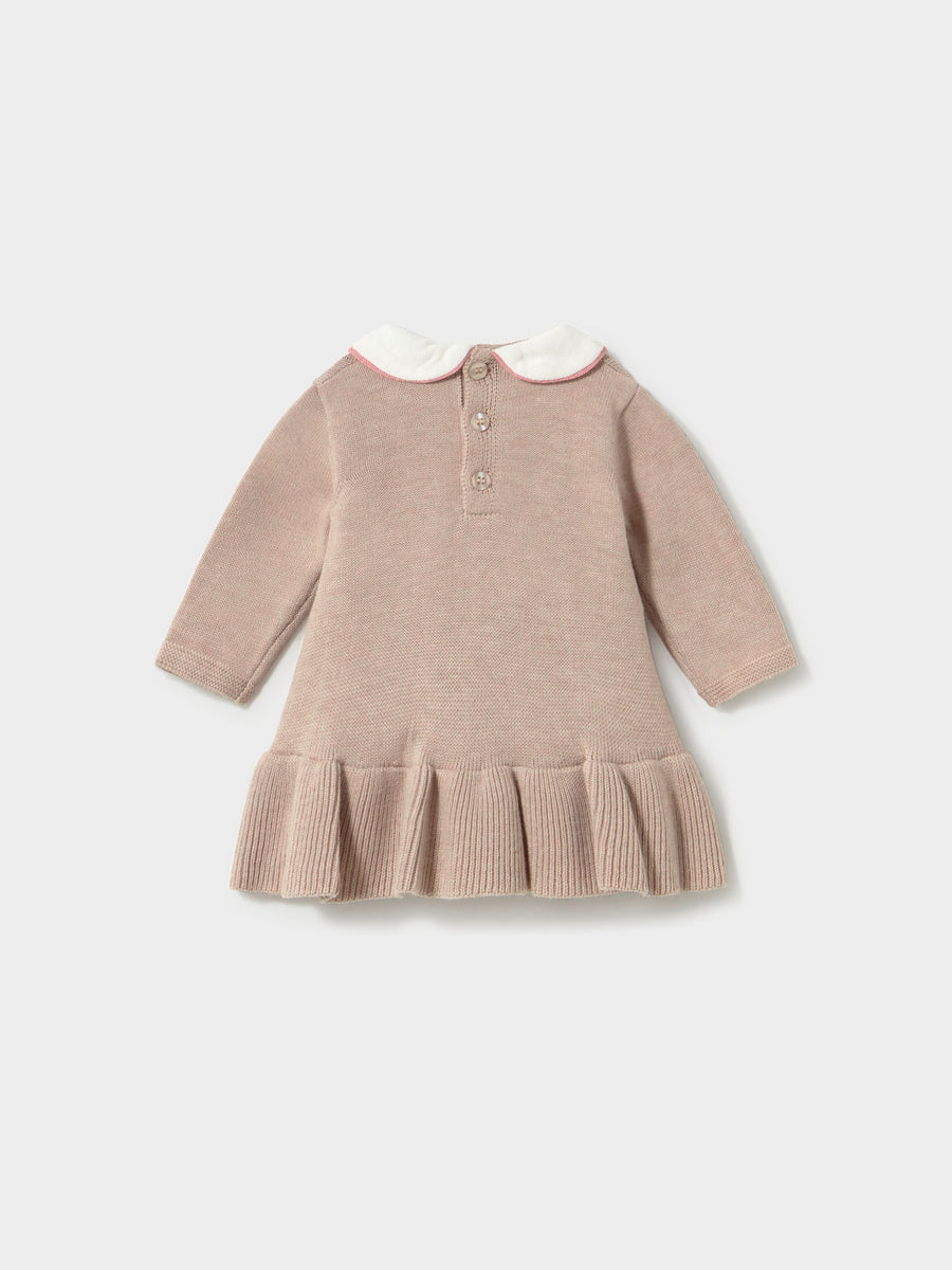 Vestido tricot Moca vig (Castanho Claro)  para Bebé Menina - Mayoral