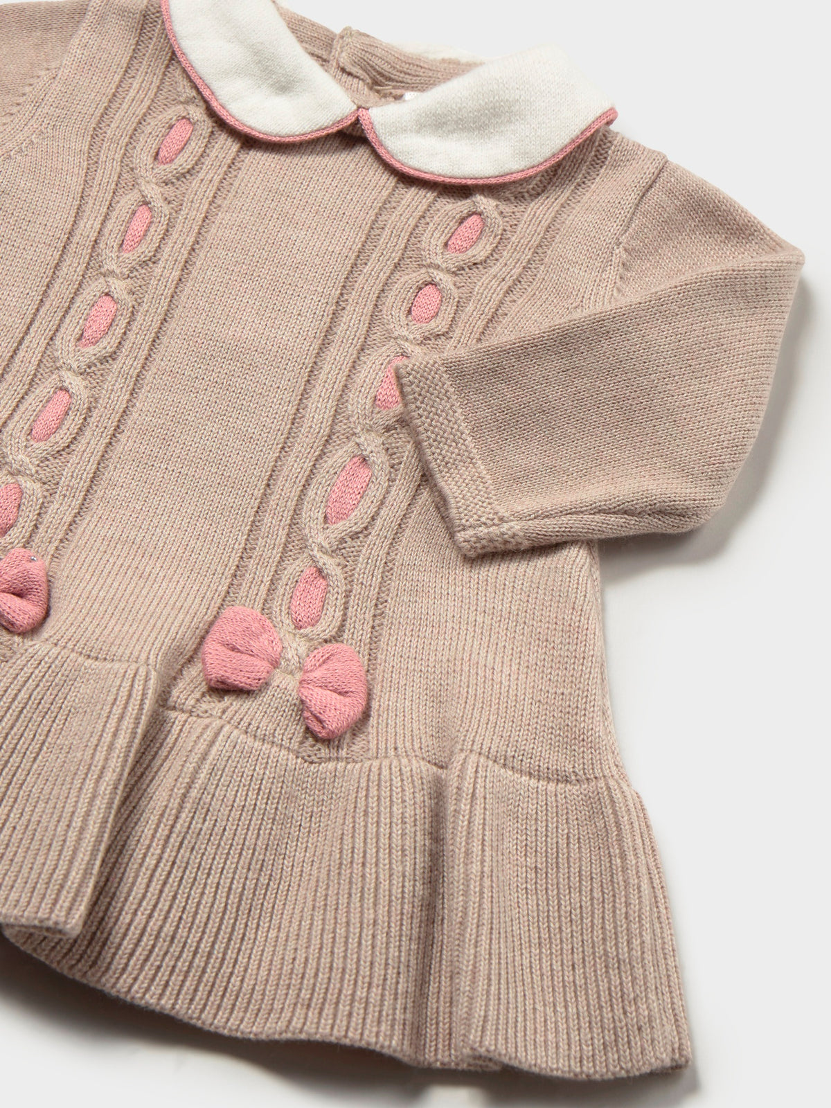 Vestido tricot Moca vig (Castanho Claro)  para Bebé Menina - Mayoral