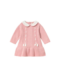 Vestido tricot Rosa b vig (Rosa Bébé)  para Bebé Menina - Mayoral