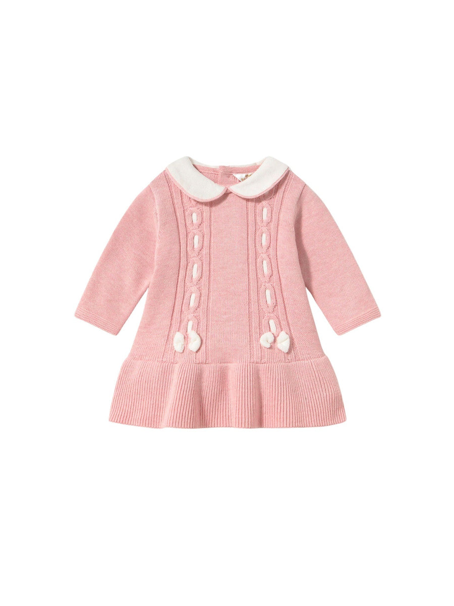Vestido tricot Rosa b vig (Rosa Bébé)  para Bebé Menina - Mayoral