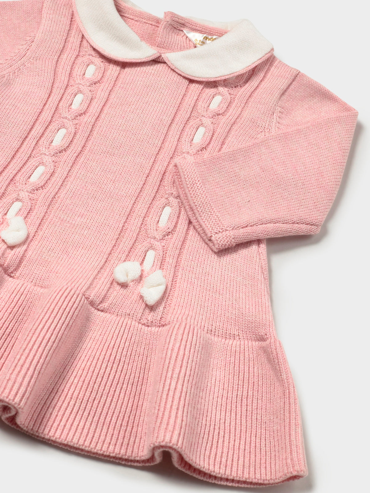 Vestido tricot Rosa b vig (Rosa Bébé)  para Bebé Menina - Mayoral