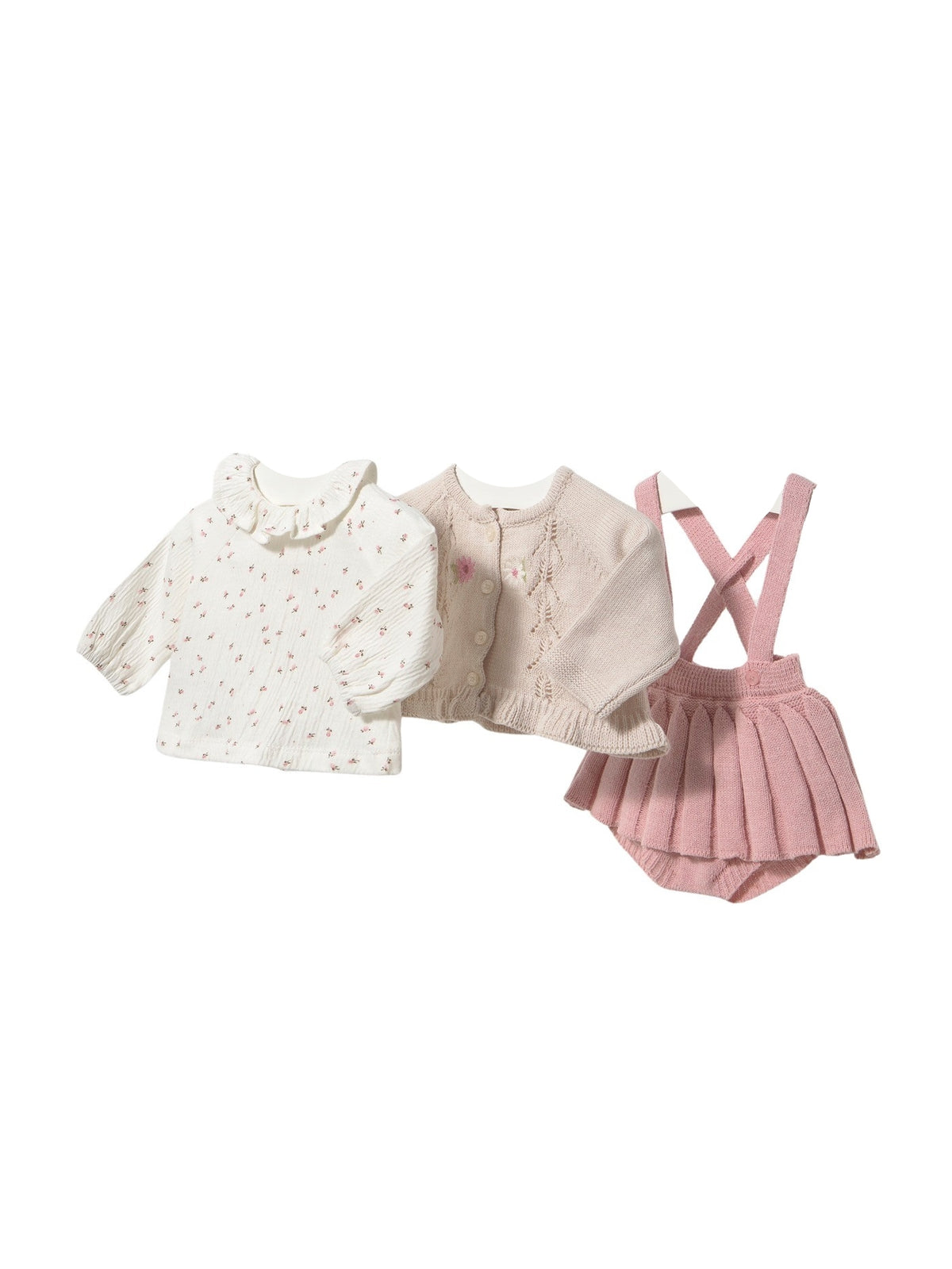 Conj. saia tricô Rosa b vig (Rosa Bébé)  para Bebé Menina - Mayoral
