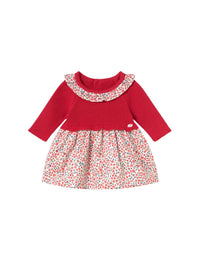 Vestido malha combinado Red (Vermelho)  para Bebé Menina - Mayoral
