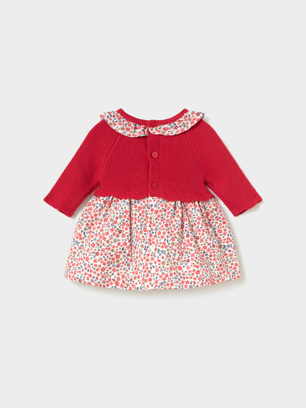 Vestido malha combinado Red (Vermelho)  para Bebé Menina - Mayoral