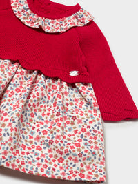Vestido malha combinado Red (Vermelho)  para Bebé Menina - Mayoral