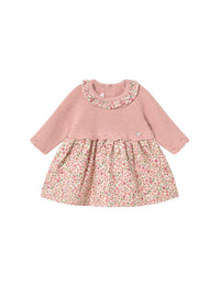 Vestido malha combinado Rosa b vig (Rosa Bébé)  para Bebé Menina - Mayoral