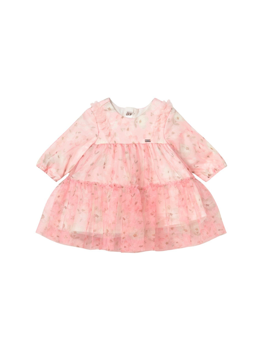 Vestido tule estampado Rose (Rosa)  para Bebé Menina - Mayoral