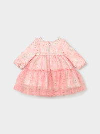 Vestido tule estampado Rose (Rosa)  para Bebé Menina - Mayoral