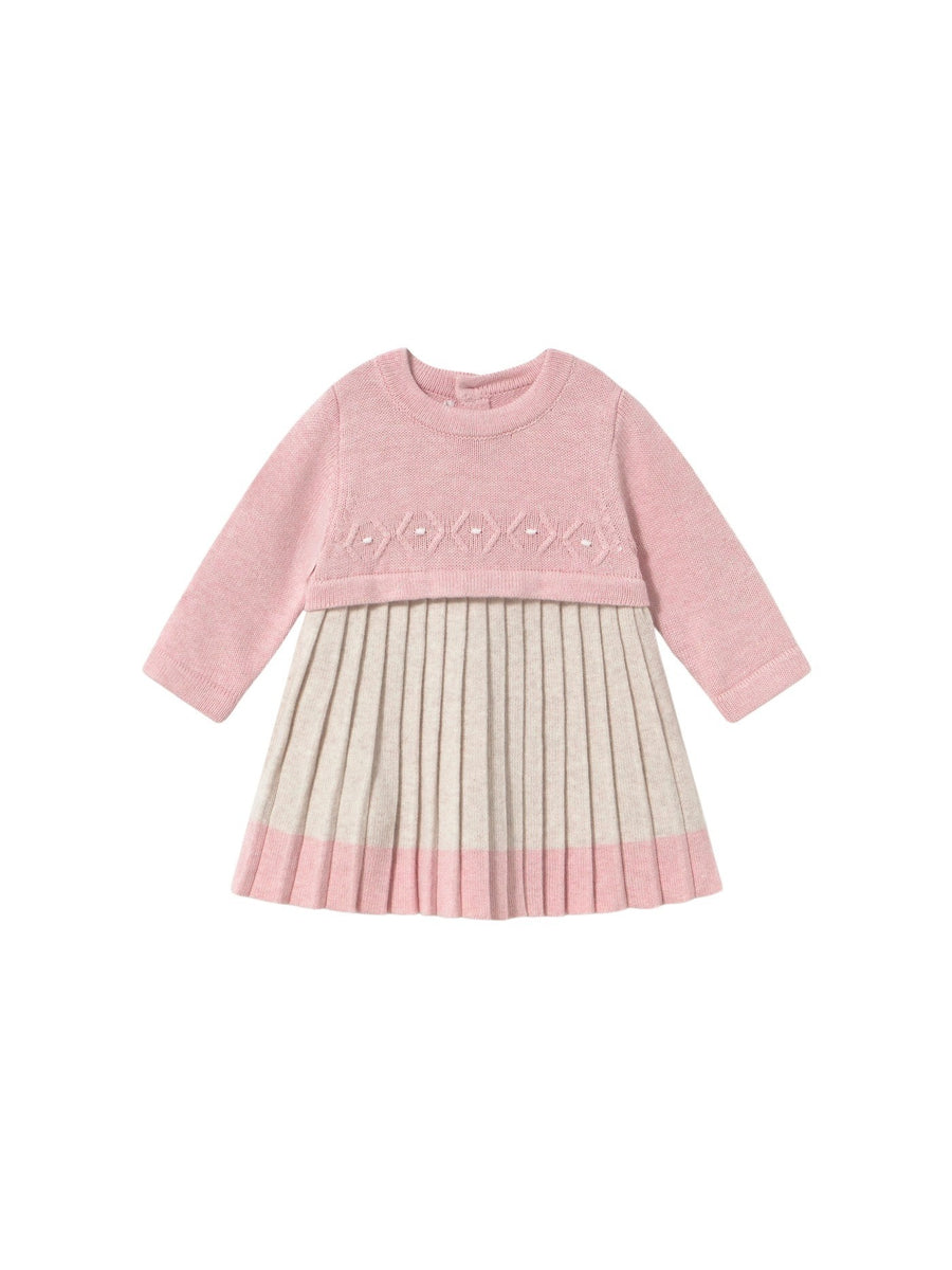 Vestido tricot Rosa b vig (Rosa Bébé)  para Bebé Menina - Mayoral