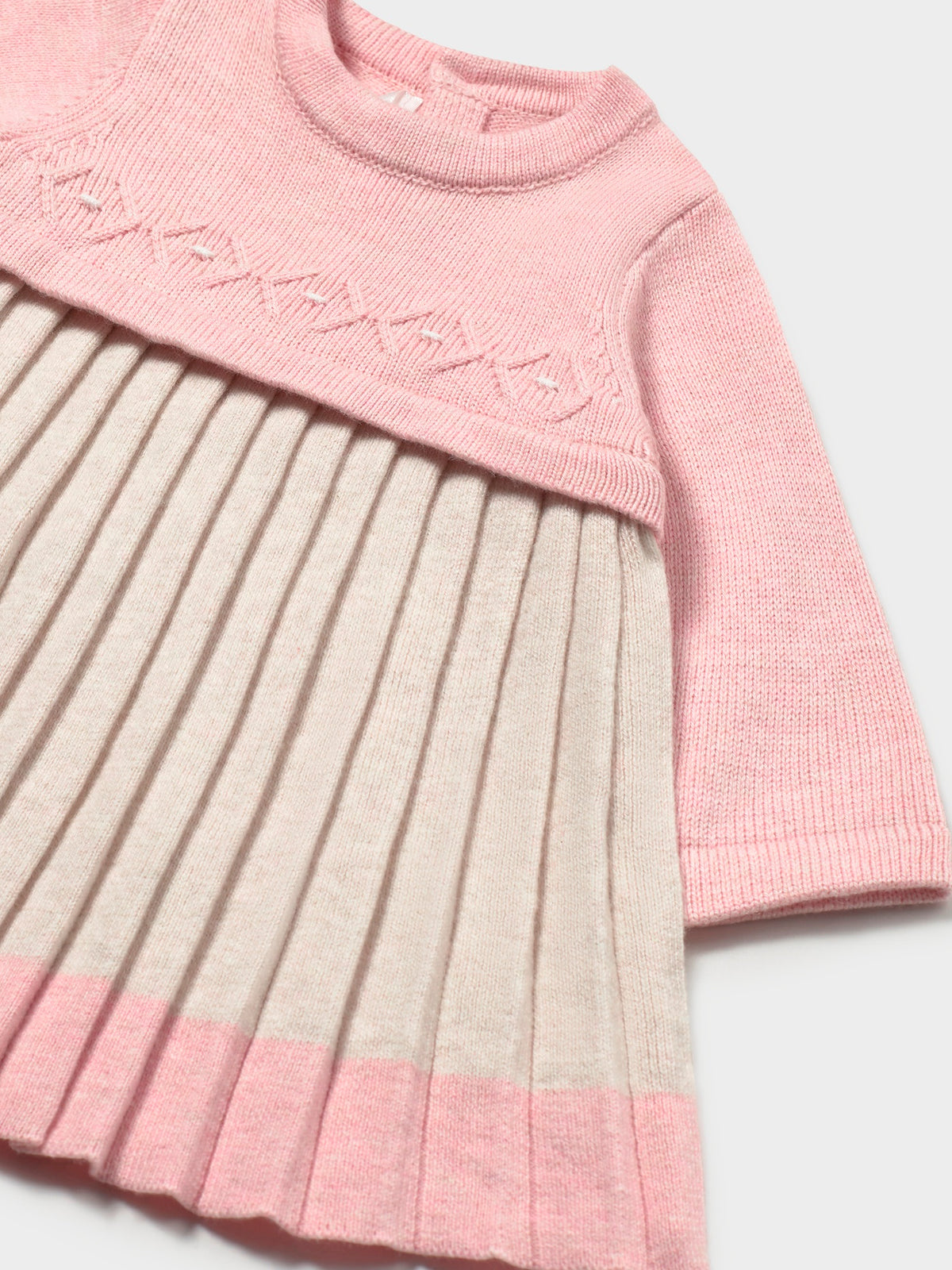 Vestido tricot Rosa b vig (Rosa Bébé)  para Bebé Menina - Mayoral