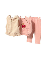 Fato treino com colete Petisui (Rosa Bébé)  para Bebé Menina - Mayoral