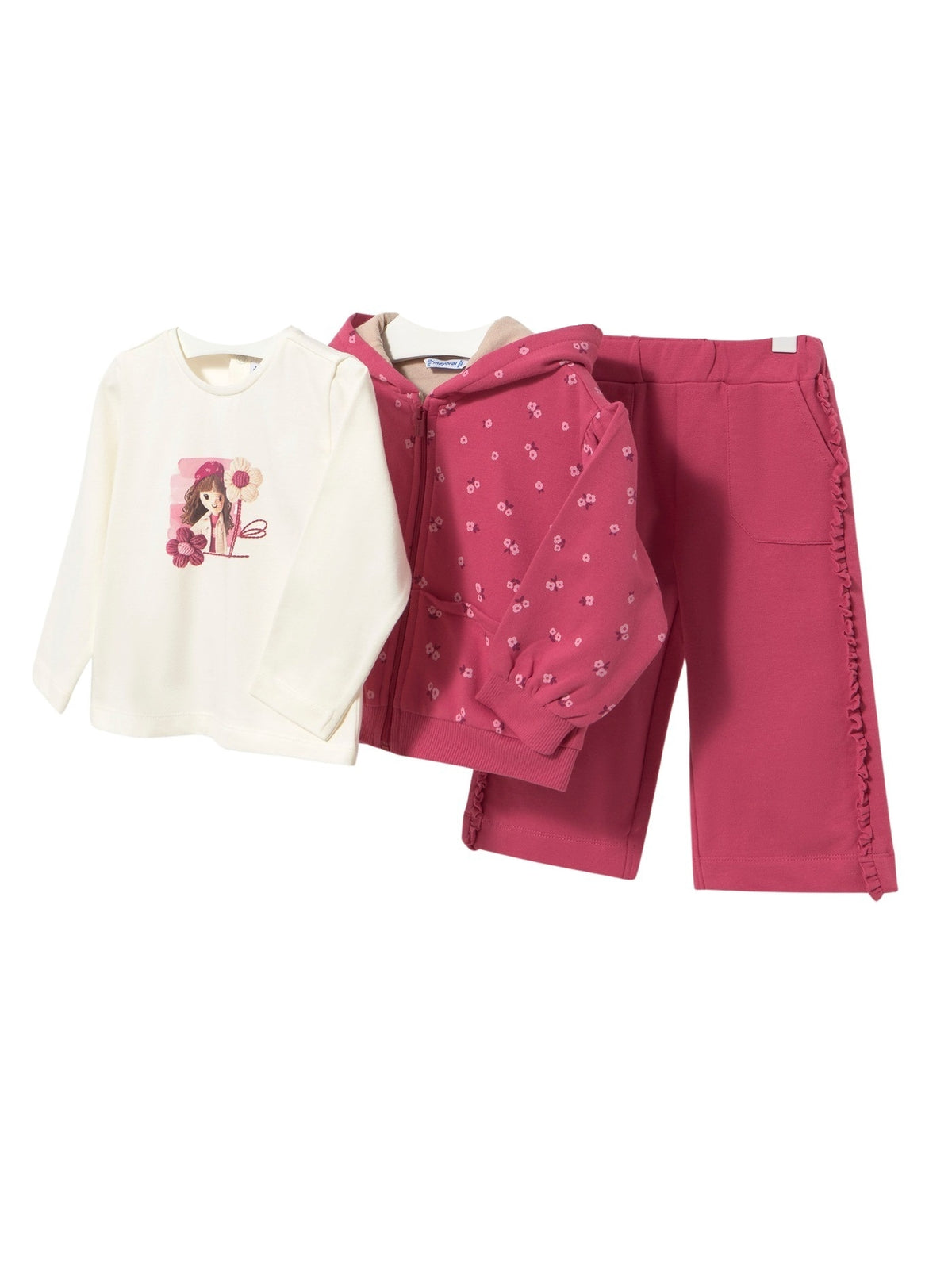 Fato treino 3 peças Rosa claro (Rosa Bébé)  para Bebé Menina - Mayoral