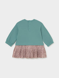 Vestido combinado felpa Lagoon (Verde Esmeralda)  para Bebé Menina - Mayoral