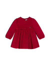 Vestido veludo plissado Vermelho (Vermelho)  para Bebé Menina - Mayoral