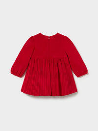 Vestido veludo plissado Vermelho (Vermelho)  para Bebé Menina - Mayoral