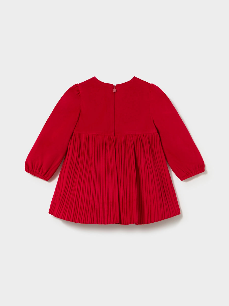 Vestido veludo plissado Vermelho (Vermelho)  para Bebé Menina - Mayoral