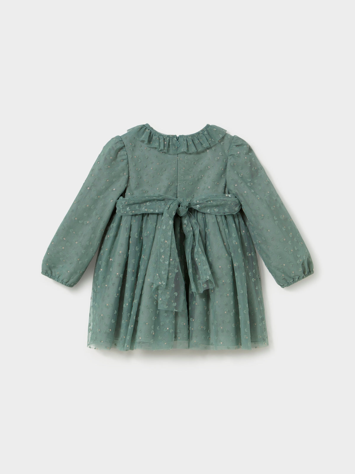 Vestido tule Loureiro (Azeitona)  para Bebé Menina - Mayoral