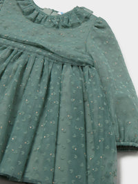 Vestido tule Loureiro (Azeitona)  para Bebé Menina - Mayoral