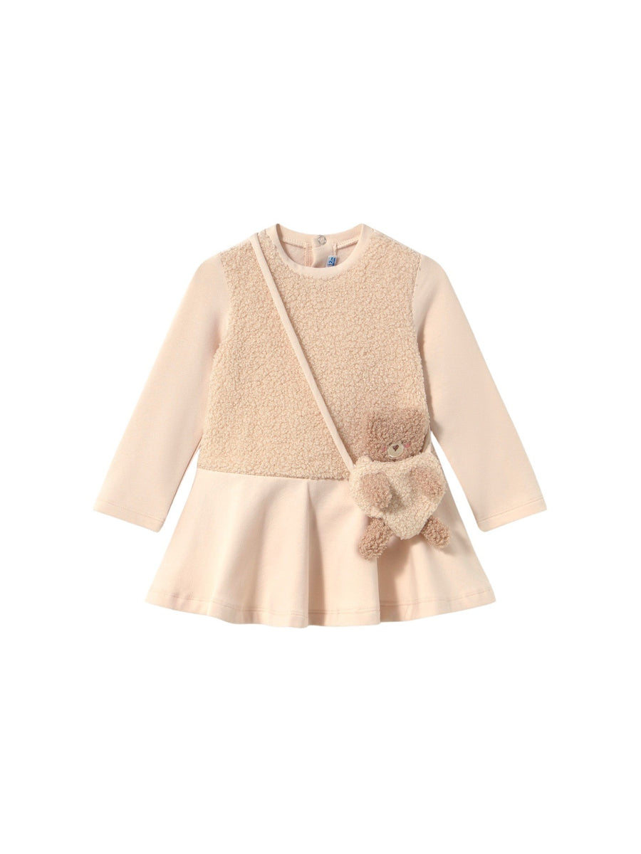 Vestido comb. c/bolsa ursinho Tofu (Bege)  para Bebé Menina - Mayoral