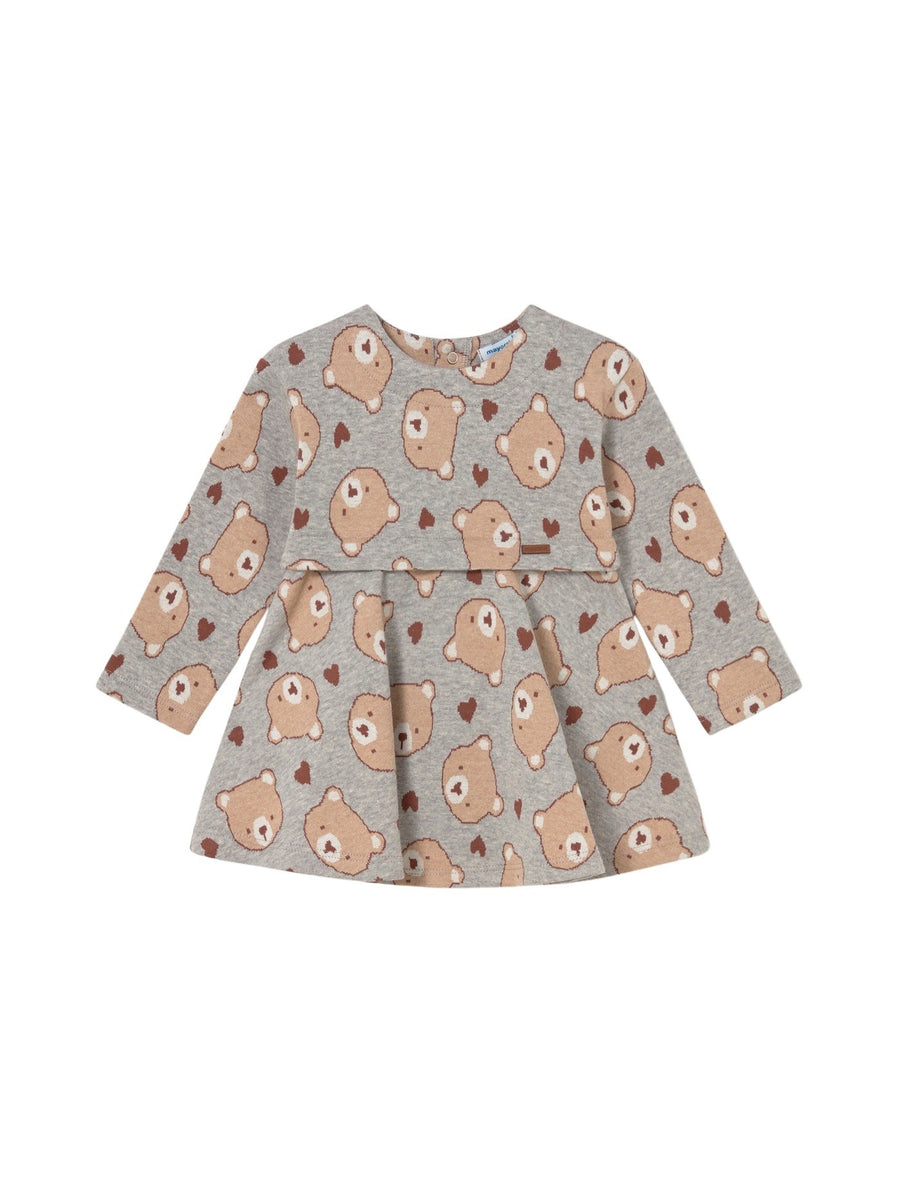 Vestido malha jacquard Cinza vig (Cinza)  para Bebé Menina - Mayoral