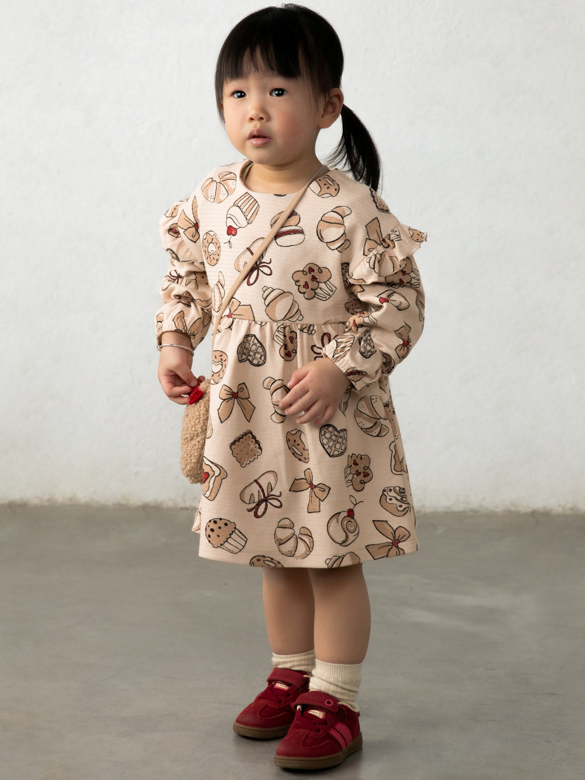 Vestido com bolso Tofu (Bege)  para Bebé Menina - Mayoral