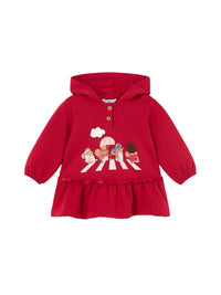 Vestido com capuz Rooibos (Vermelho)  para Bebé Menina - Mayoral