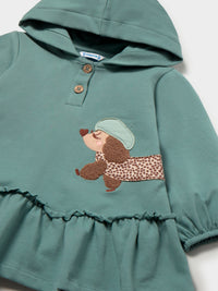 Vestido com capuz Lagoon (Verde Esmeralda)  para Bebé Menina - Mayoral