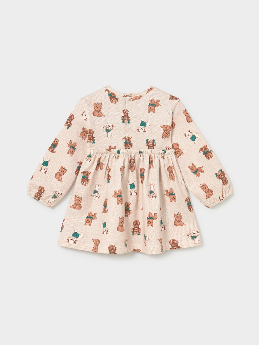 Vestido felpa estampado Lagoon (Verde Esmeralda)  para Bebé Menina - Mayoral