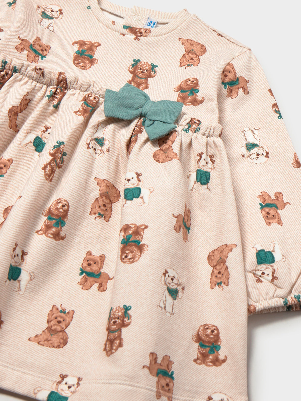 Vestido felpa estampado Lagoon (Verde Esmeralda)  para Bebé Menina - Mayoral