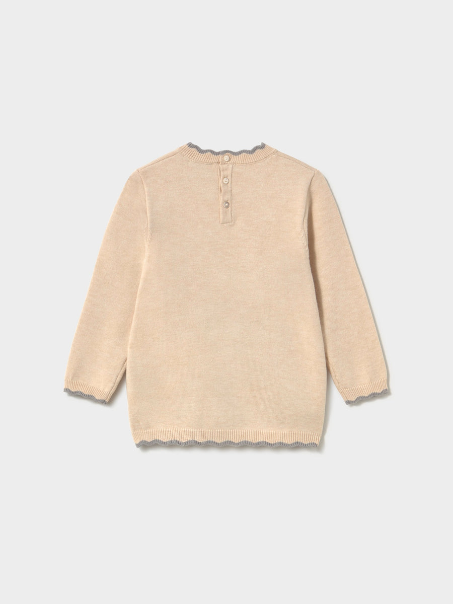 Vestido tricot jacquard Milk vig (Bege)  para Bebé Menina - Mayoral