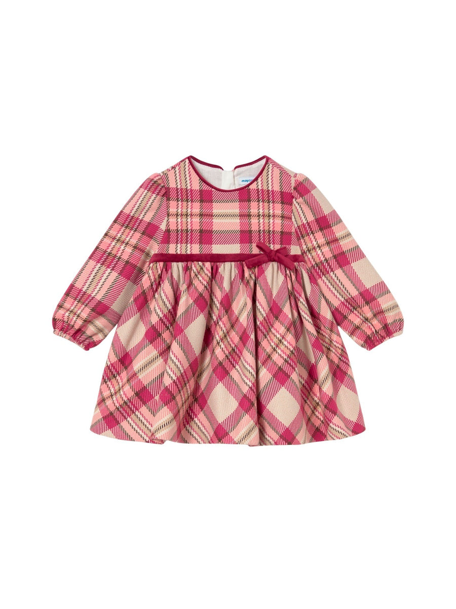 Vestido xadrez Framboesa (Vermelho Escuro)  para Bebé Menina - Mayoral