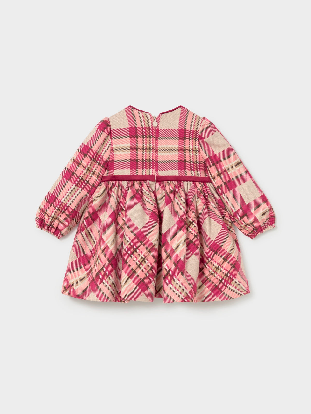 Vestido xadrez Framboesa (Vermelho Escuro)  para Bebé Menina - Mayoral