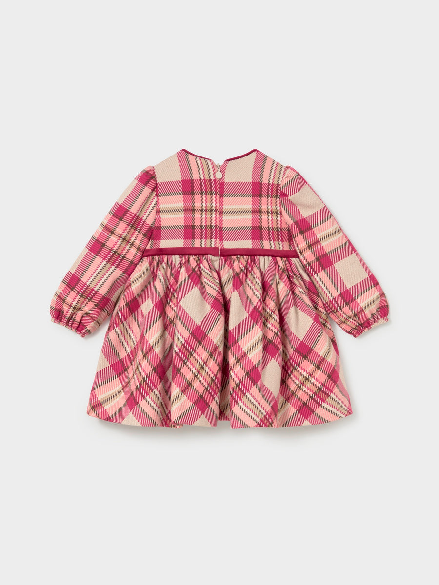 Vestido xadrez Framboesa (Vermelho Escuro)  para Bebé Menina - Mayoral