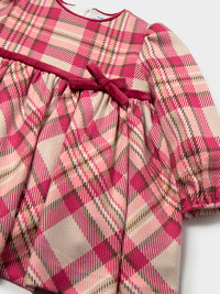 Vestido xadrez Framboesa (Vermelho Escuro)  para Bebé Menina - Mayoral