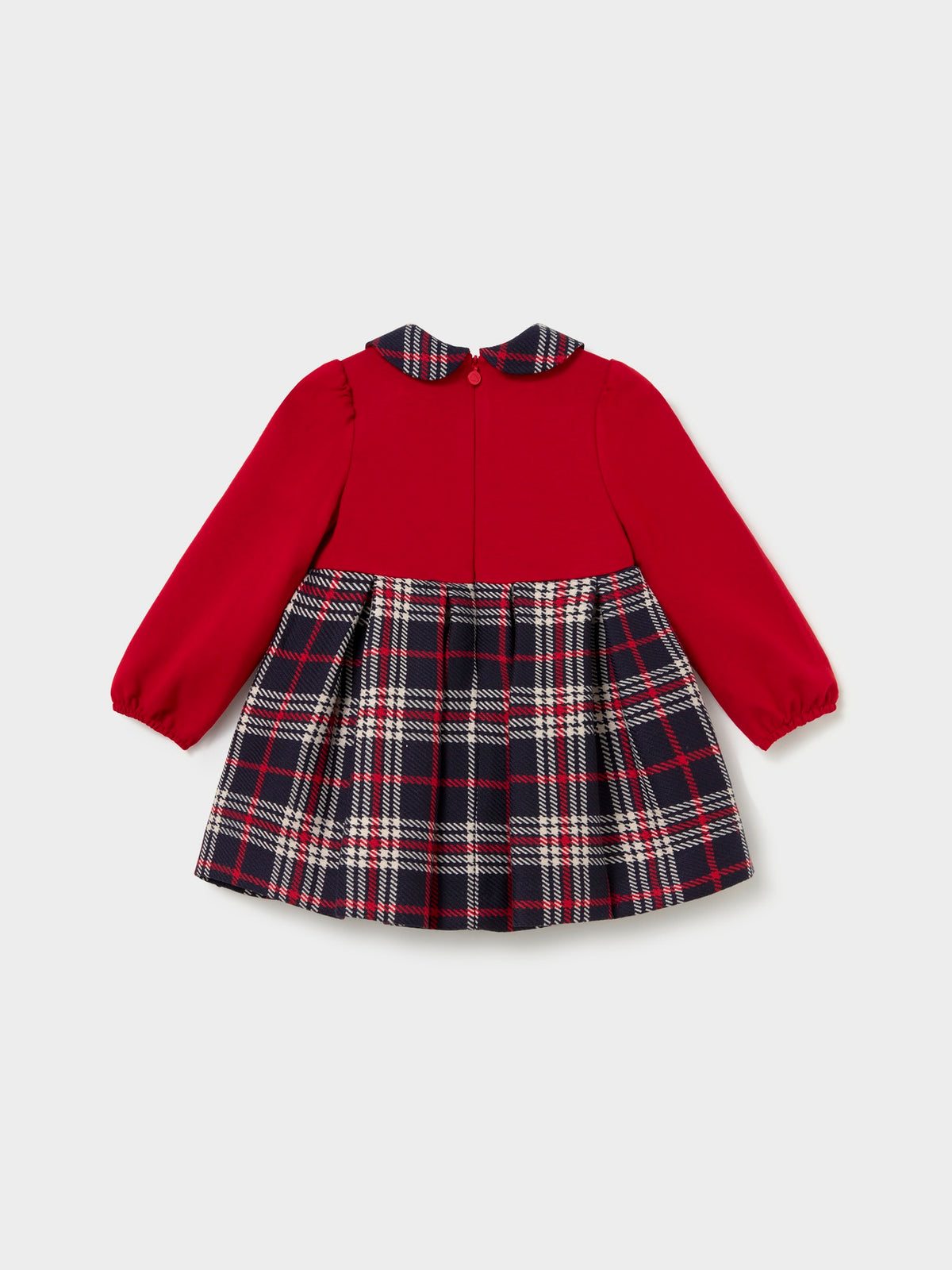 Vestido xadrez combinado Vermelho (Vermelho)  para Bebé Menina - Mayoral