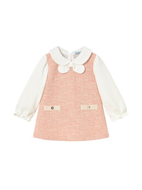 Vestido comb. ponto tweed Petisui (Rosa Bébé)  para Bebé Menina - Mayoral