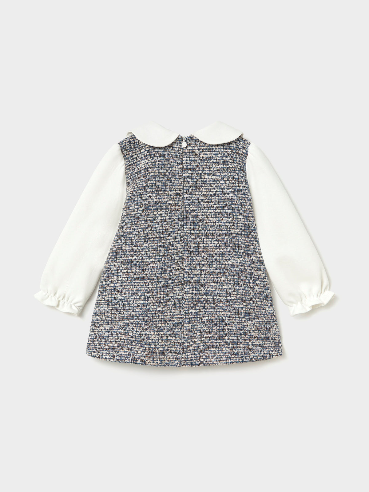 Vestido comb. ponto tweed Marinho (Marinho)  para Bebé Menina - Mayoral