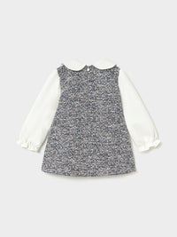 Vestido comb. ponto tweed Marinho (Marinho)  para Bebé Menina - Mayoral