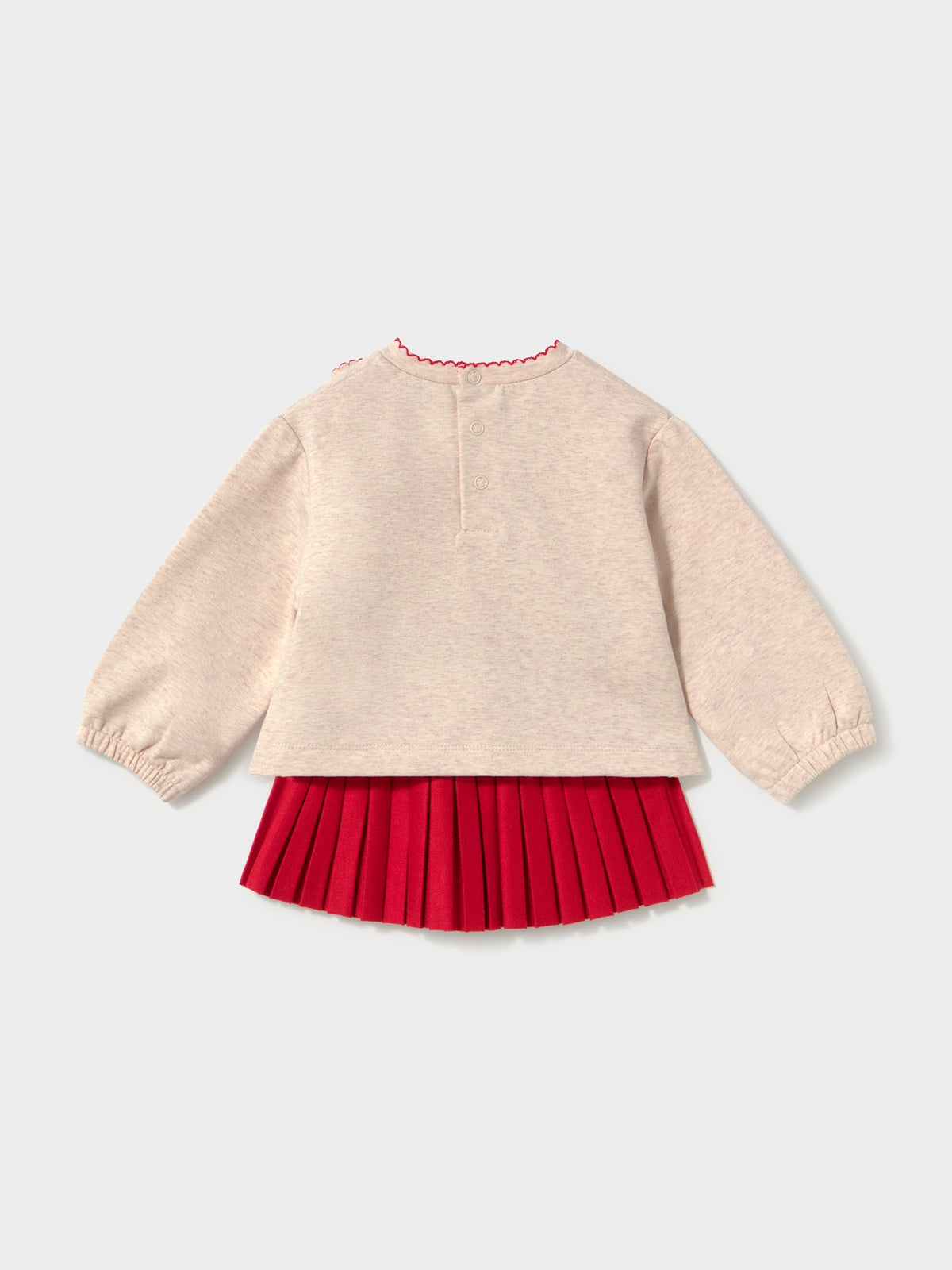 Conj. saia com sweat Vermelho (Vermelho)  para Bebé Menina - Mayoral