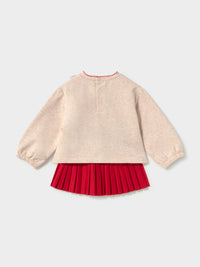 Conj. saia com sweat Vermelho (Vermelho)  para Bebé Menina - Mayoral