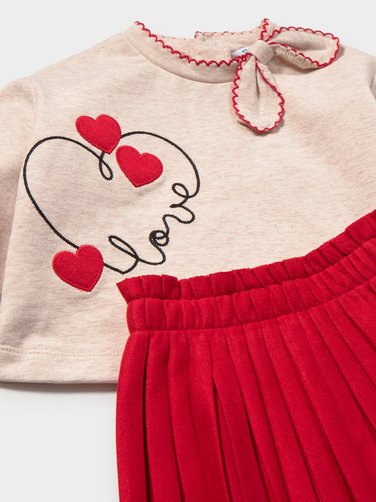 Conj. saia com sweat Vermelho (Vermelho)  para Bebé Menina - Mayoral