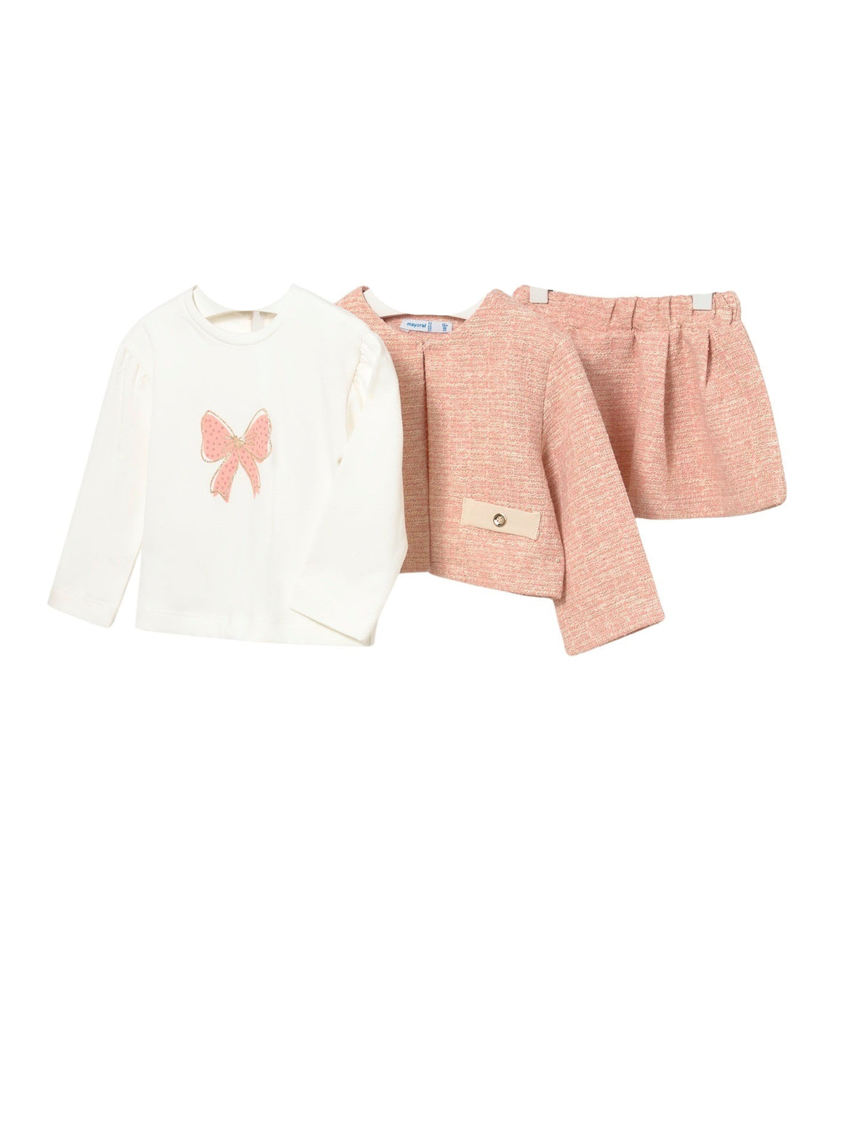 Conj. saia tweed Petisui (Rosa Bébé)  para Bebé Menina - Mayoral