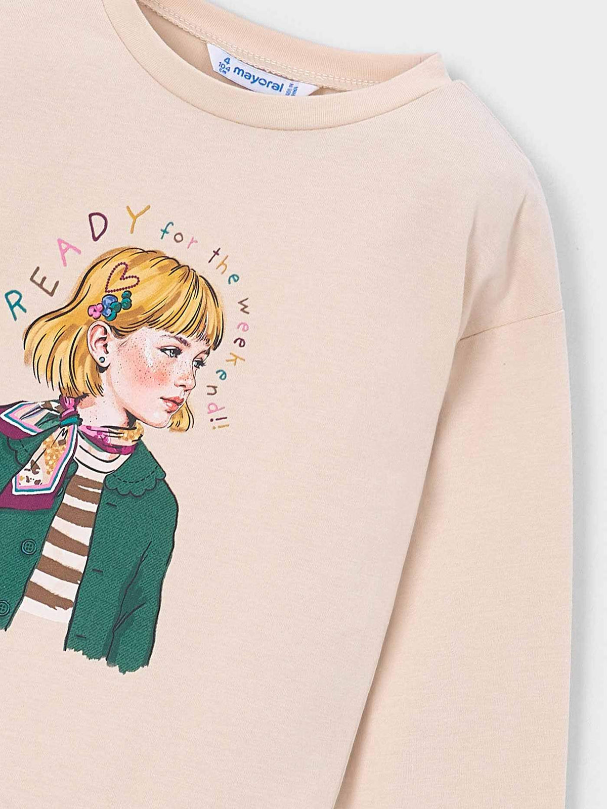 Camisola com lenço Tofu (Verde)  para Menina - Mayoral