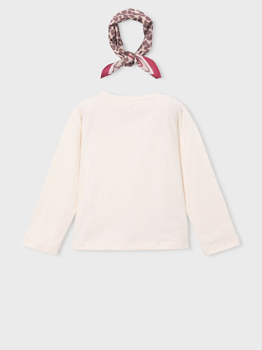Camisola com lenço Soja-cherr (Vermelho)  para Menina - Mayoral
